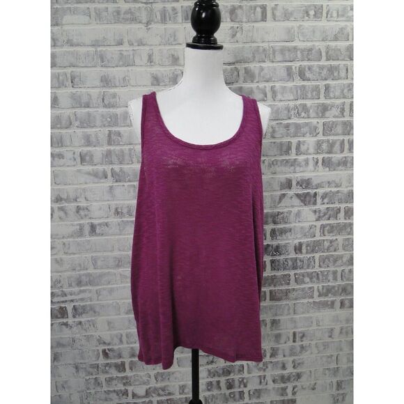 Torrid‎ Semi Sheer Tank Top Purple Lace Back Sz 1 Free Shipping - Picture 1 of 6